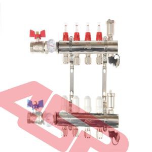 Латунний колектор з витратоміром